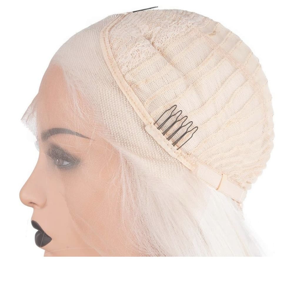 White Blonde Lace Front Wig - Thumbnail 4