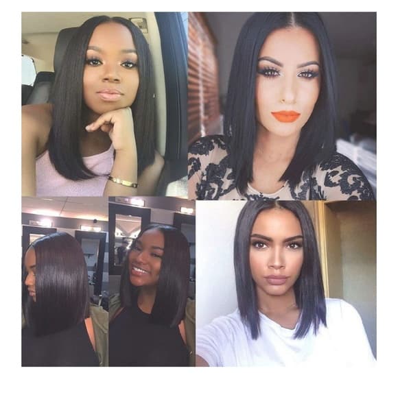 Brazilian Virgin Beauty Bob Lace Front Wig - Thumbnail 6