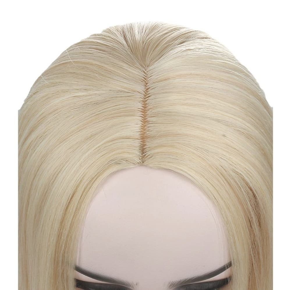 Platinum Blonde Straight Beauty Full Wig - Thumbnail 2