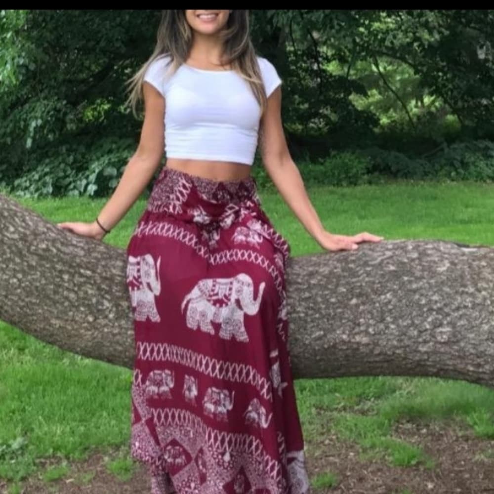 Long Bohemian Boho Skirt Boho Dress - Thumbnail 2