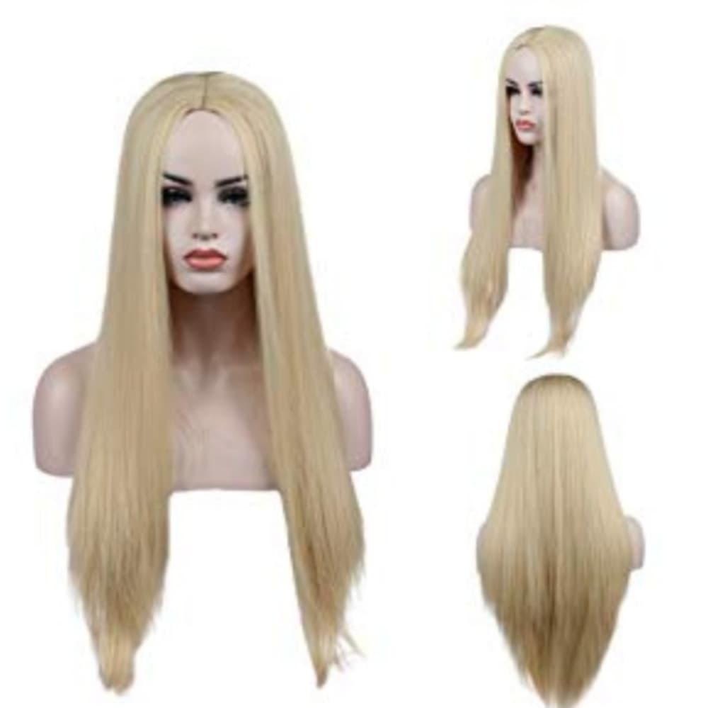 Platinum Blonde Straight Beauty Full Wig - Thumbnail 7