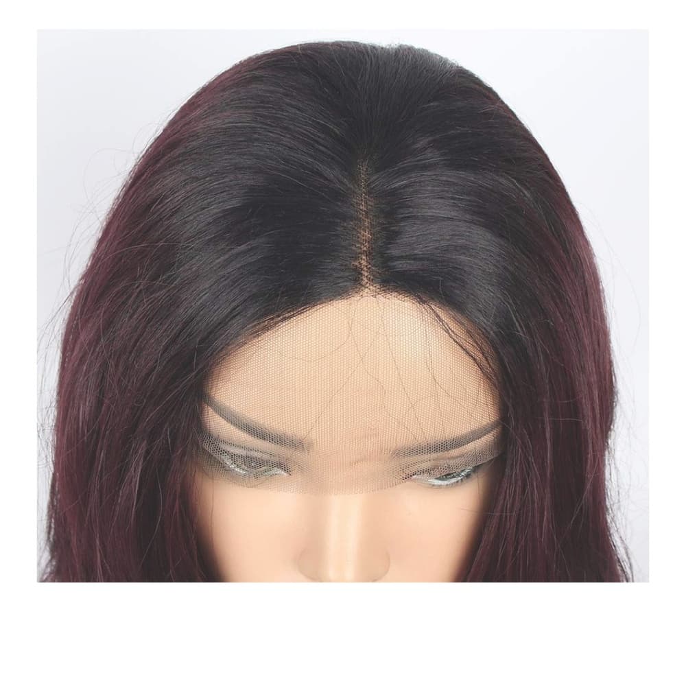 Ombre Wine Red Lace Front Wig
