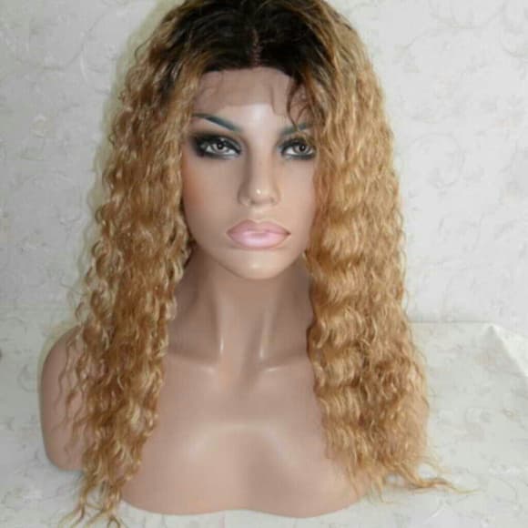 Dark Root Beautiful Indian Remy Lace Front Wig - Thumbnail 4