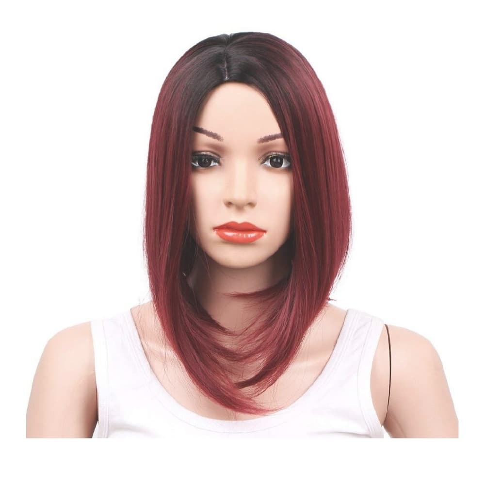 Ombre Burgundy Full Wig - Thumbnail 3