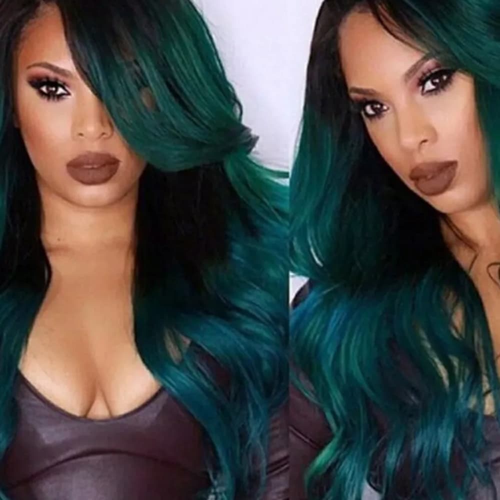 Ombre Green Lace Front Wig 22-24 inches!! - Thumbnail 2