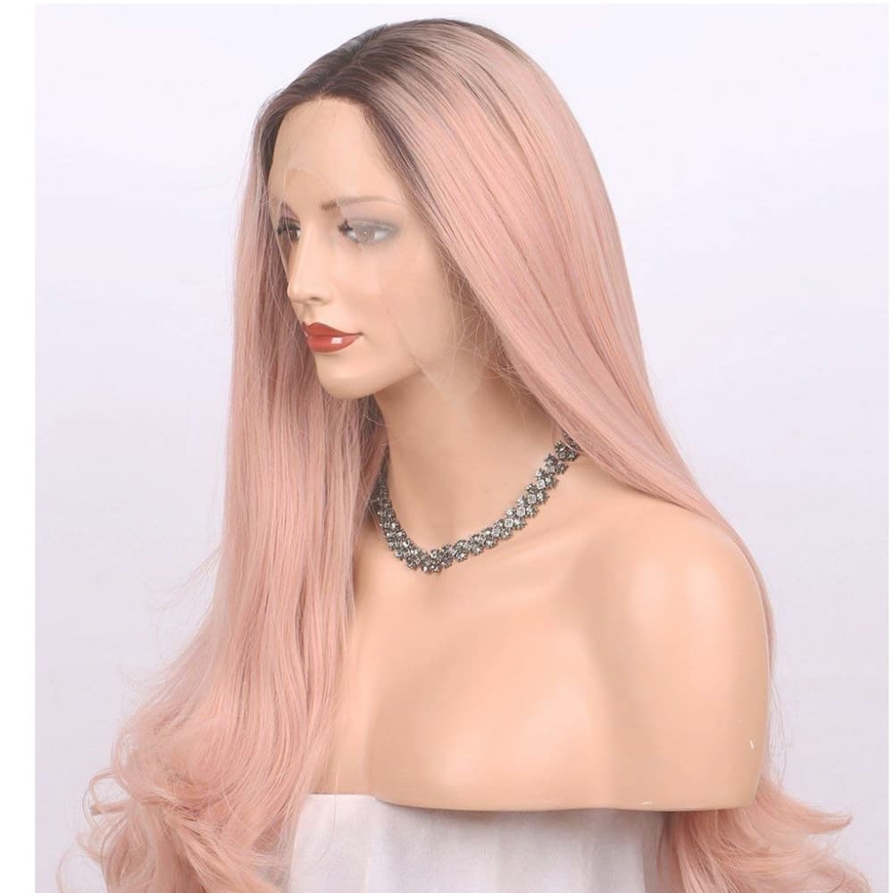 Ombre Pink Beauty Lace Front Wig - Thumbnail 3
