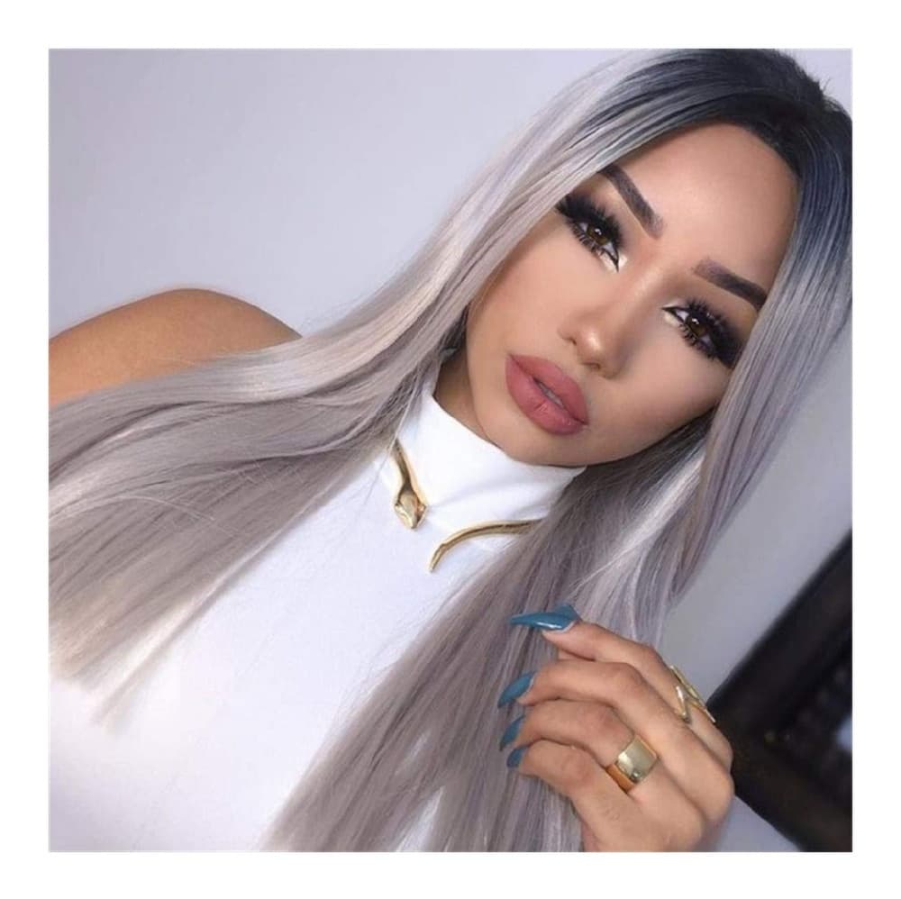 Ombre Black Wig - Thumbnail 5