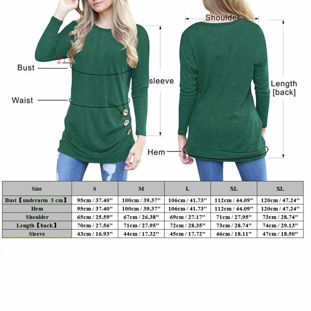 Long Sleeve Loose Button Top - Thumbnail 4