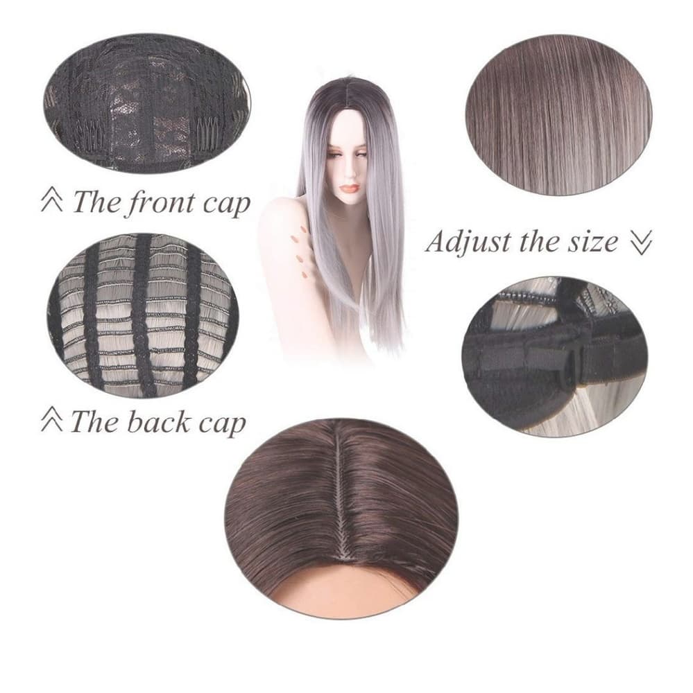 Ombre Black Wig - Thumbnail 3