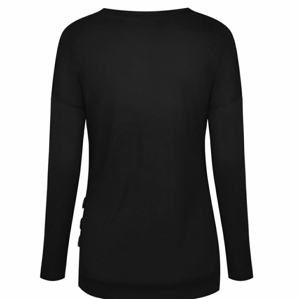 Long Sleeve Loose Button Top - Thumbnail 3