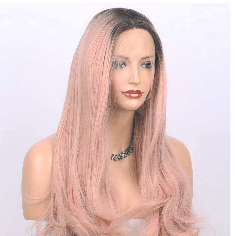 Ombre Pink Beauty Lace Front Wig - Thumbnail 5