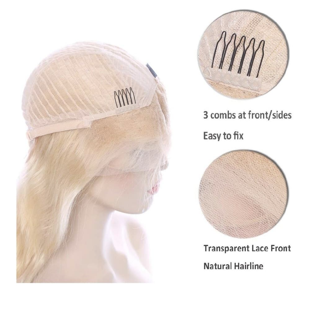 Blonde Brazilian Virgin Remy Lace Front Wig - Thumbnail 4