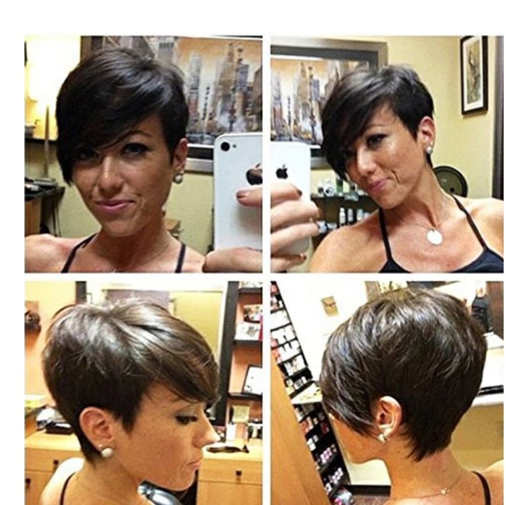 100%Human Hair Cute Pixie Cut Wig - Thumbnail 7