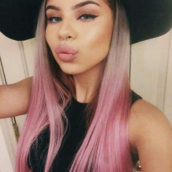 Pink Full Head Clip In Hair Extension - Thumbnail 3