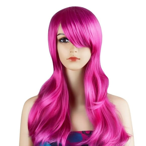 Dark Pink Wig - Thumbnail 6