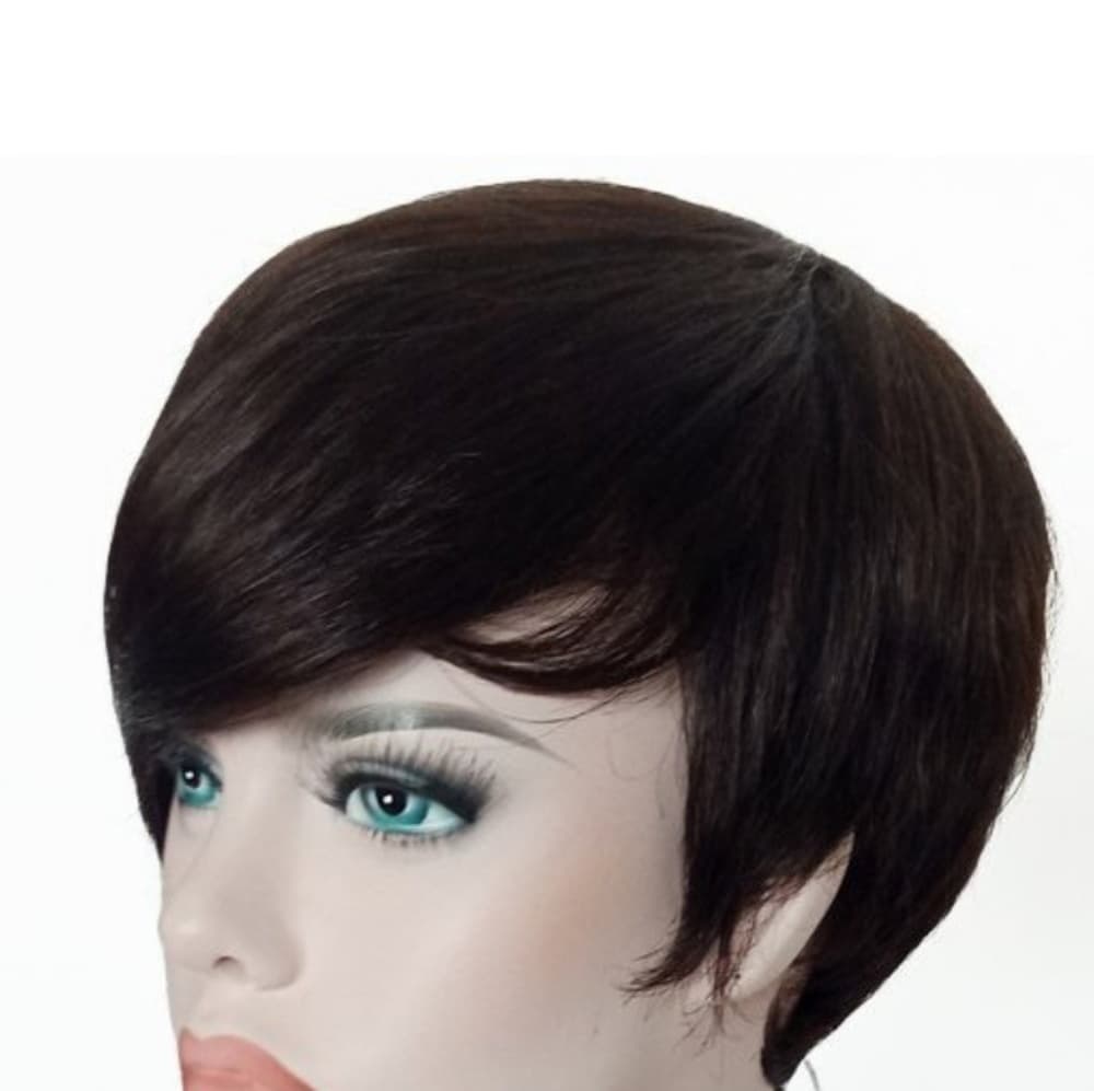 100%Human Hair Cute Pixie Cut Wig - Thumbnail 3