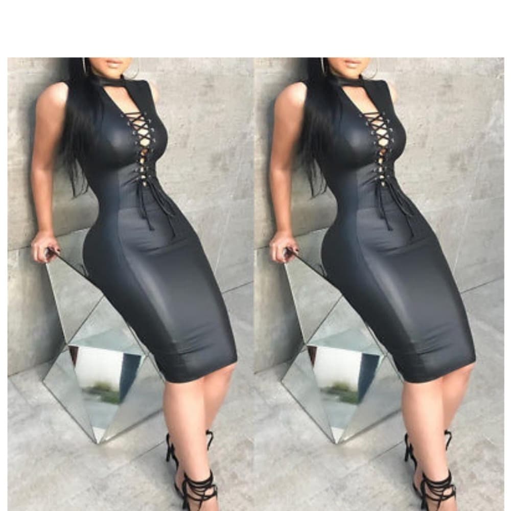 Black Tight Bodycon Beauty Dress
