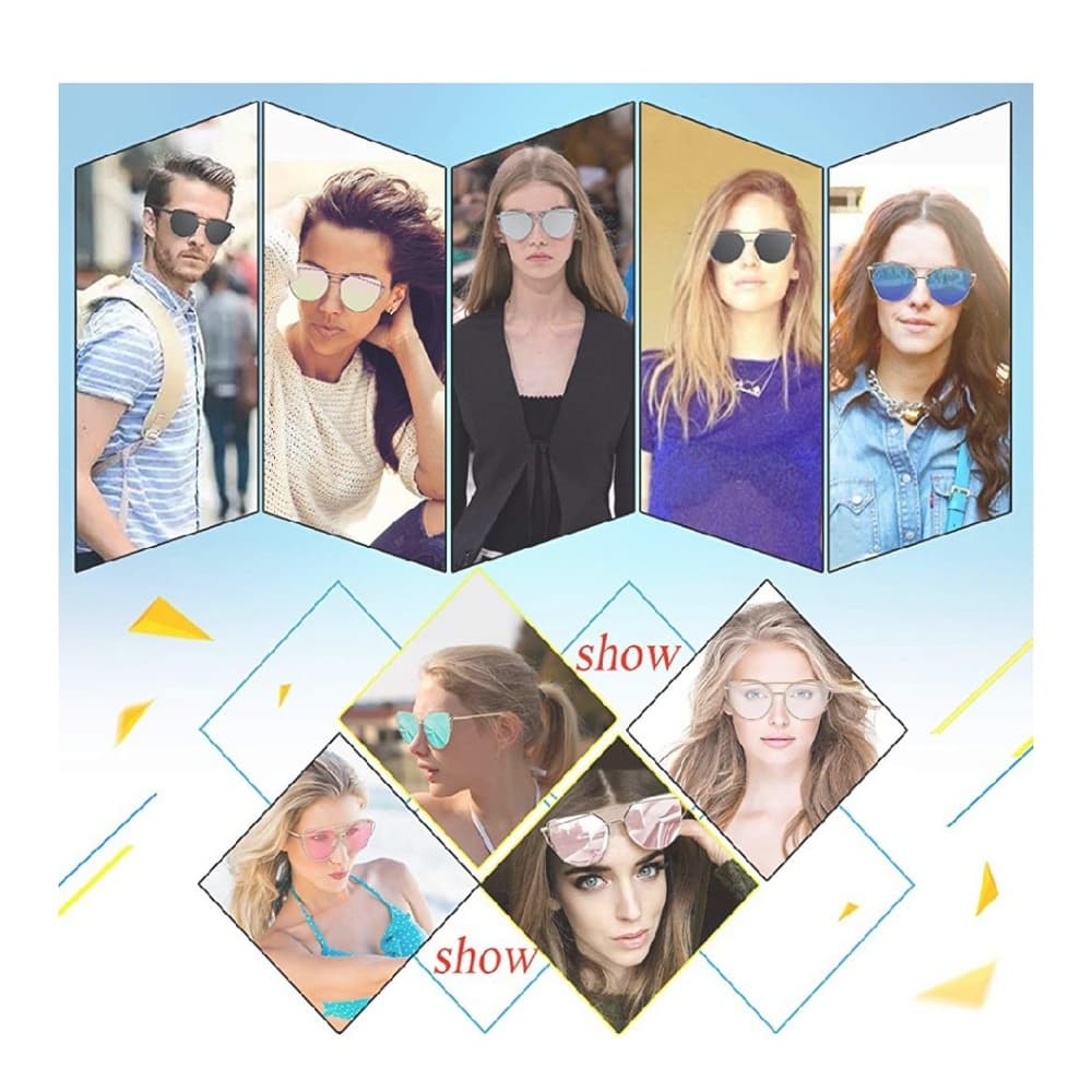 Gold Pink Black Black Gray Sunglasses - Thumbnail 5