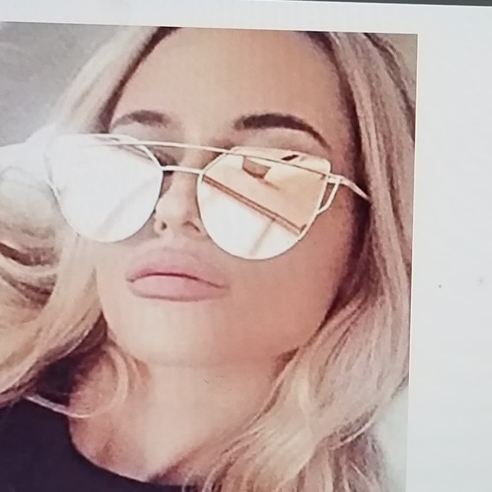 Gold Pink Black Black Gray Sunglasses - Thumbnail 7