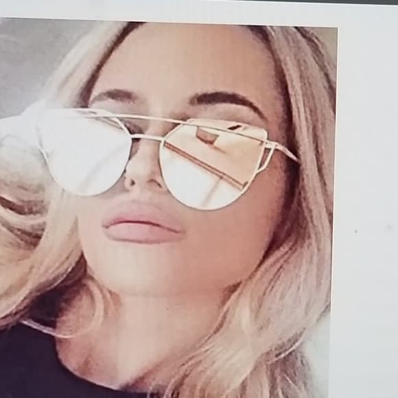 Gold Pink Black Black Gray Sunglasses - Thumbnail 8