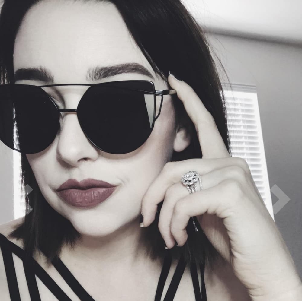 Gold Pink Black Black Gray Sunglasses - Thumbnail 4