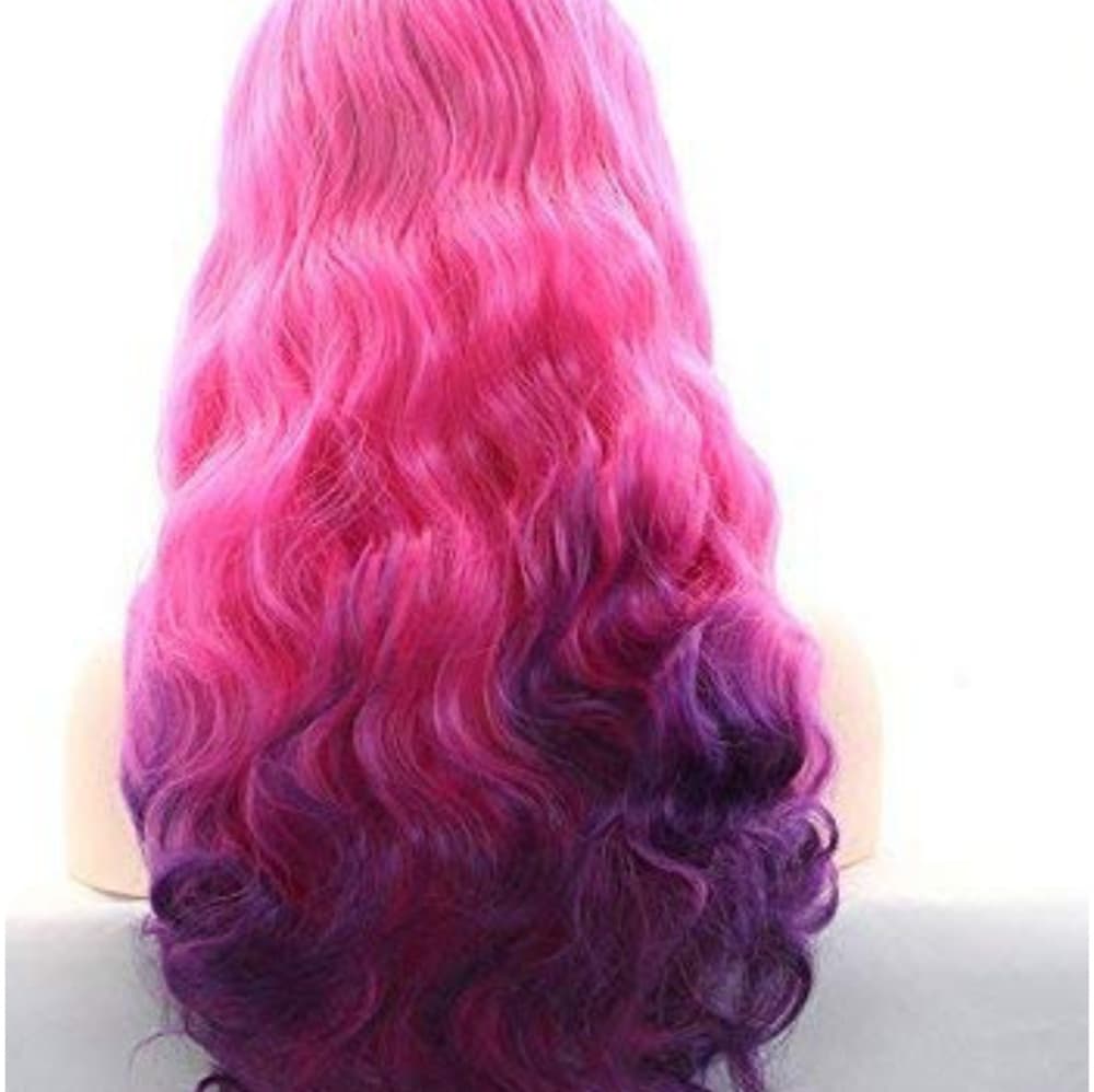 Ombre Purple Pink Beauty Lace Front Wig - Thumbnail 3