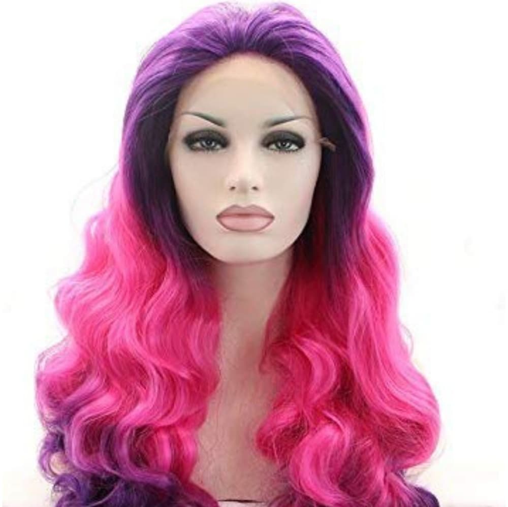 Ombre Purple Pink Beauty Lace Front Wig
