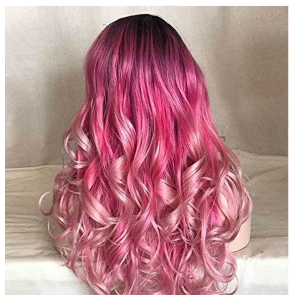 Ombre Purple Pink Beauty Lace Front Wig - Thumbnail 6