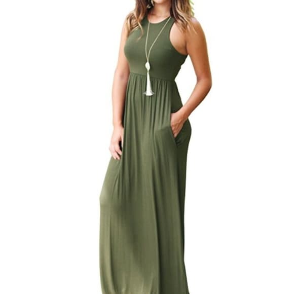 Sleeveless Racerback Dress - Thumbnail 6