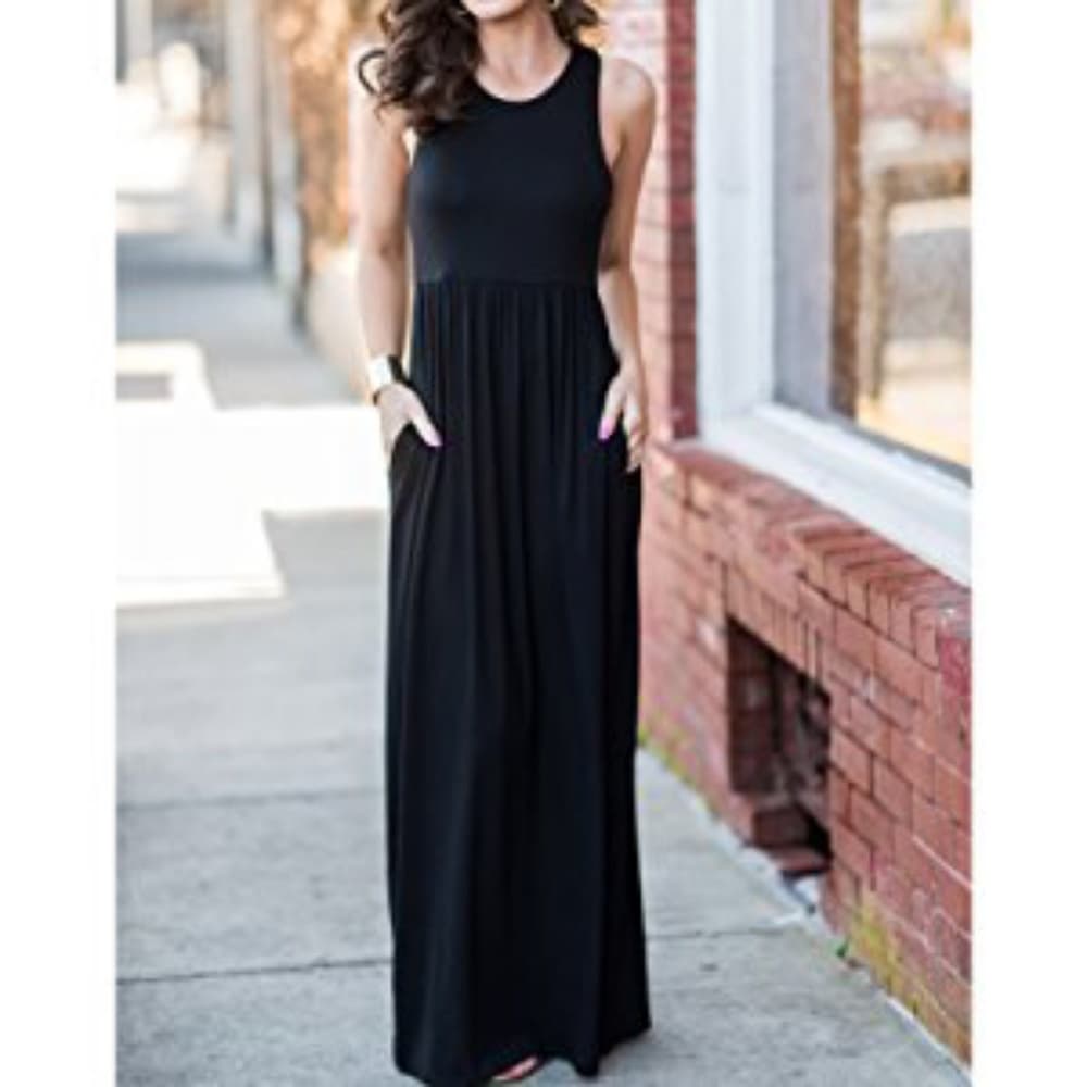 Sleeveless Racerback Dress - Thumbnail 4
