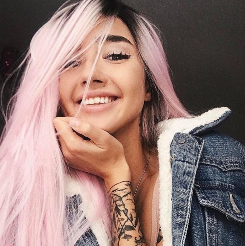 Ombre Pink Beauty Lace Front Wig - Thumbnail 2
