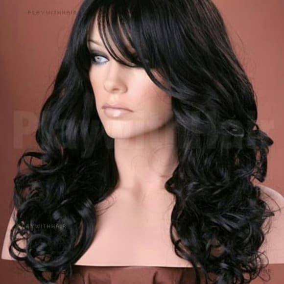 Sexy Black Bally Full Wig - Thumbnail 2