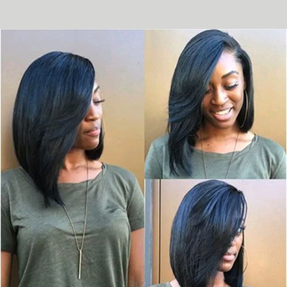 Black Bob Beauty Wig 12-14 inches - Thumbnail 6