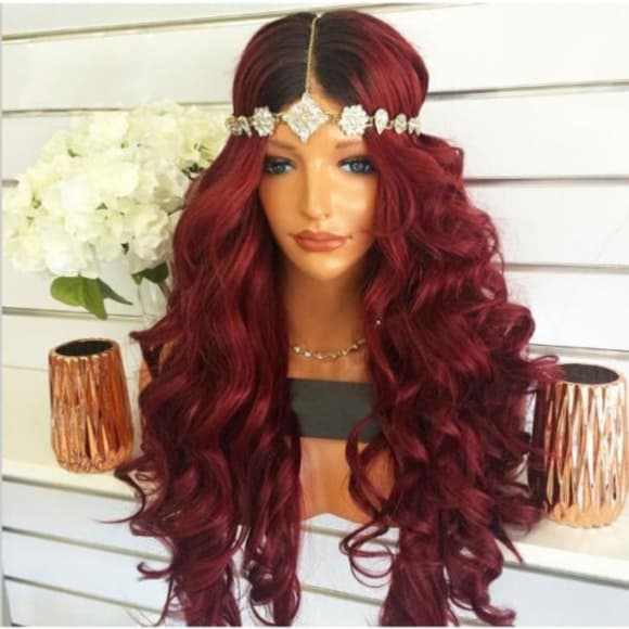 Dark Root Lace Front Wig - Thumbnail 2