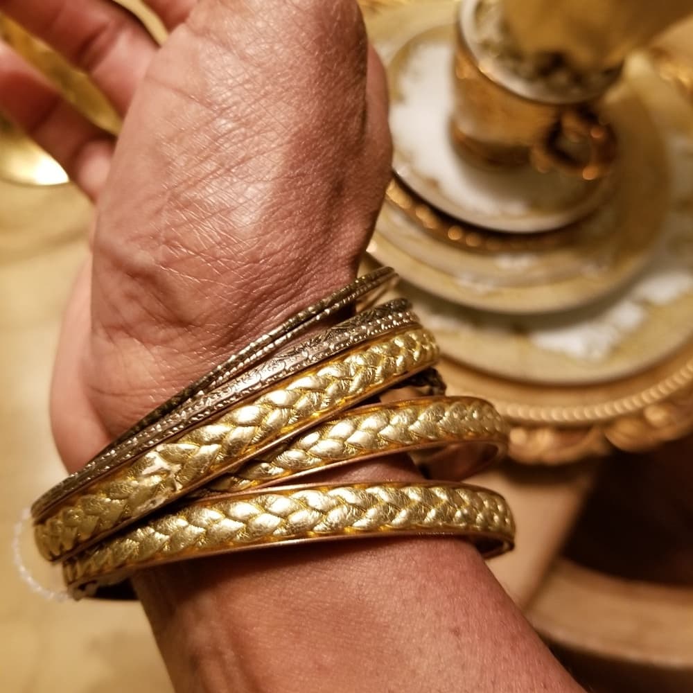 Gold Beauty Bangle Bracelet - Thumbnail 8