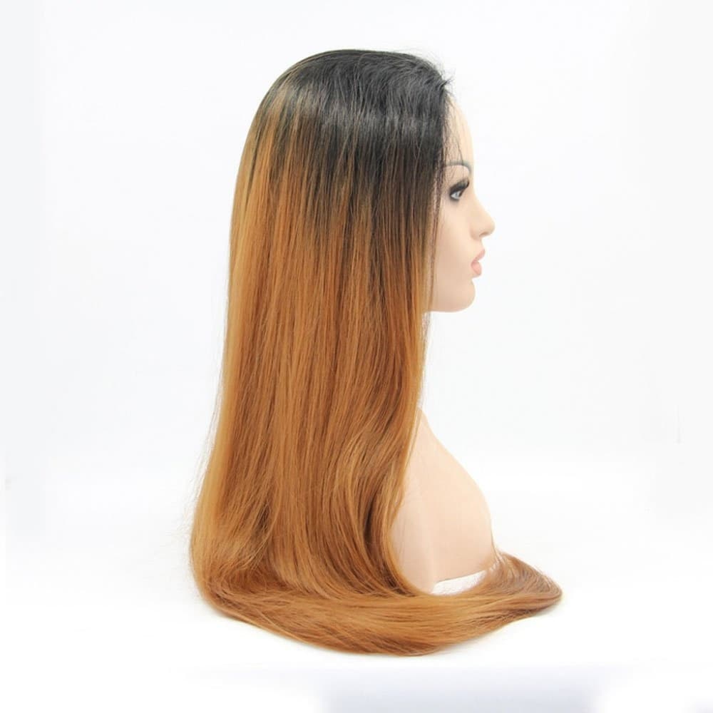 Ombre Black Brown Lace Front Wig 22-26 inches!@