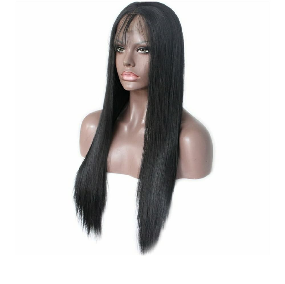Straight Human Hair Blend LaceFront Wig - Thumbnail 3