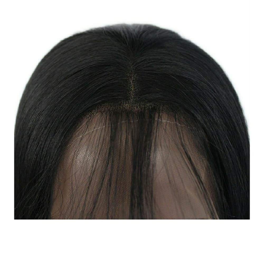 Straight Human Hair Blend LaceFront Wig - Thumbnail 4