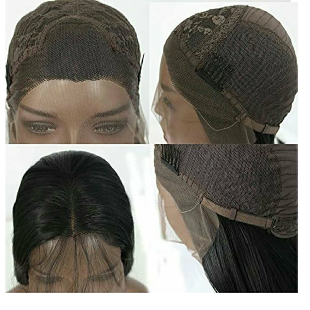 Straight Human Hair Blend LaceFront Wig - Thumbnail 5