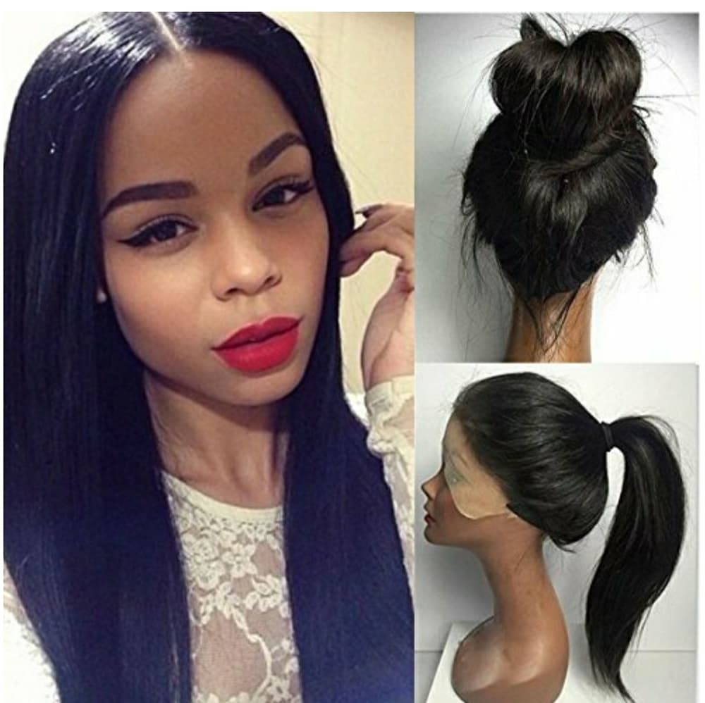 Straight Human Hair Blend LaceFront Wig - Thumbnail 6