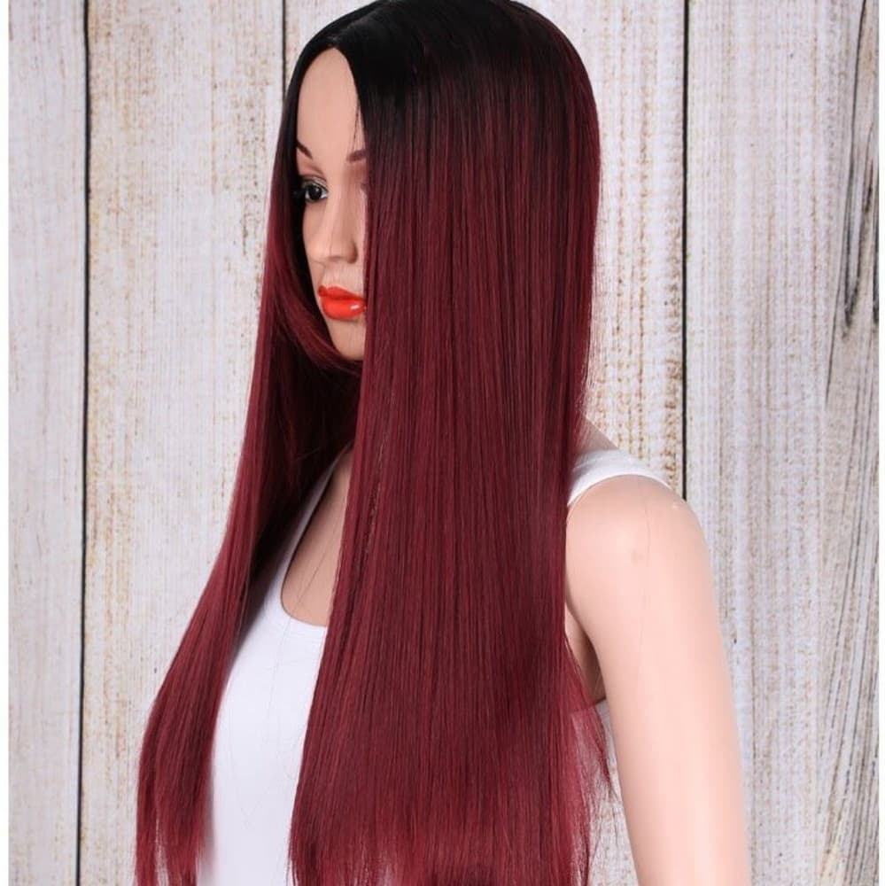 Ombre Red Full Wig - Thumbnail 4