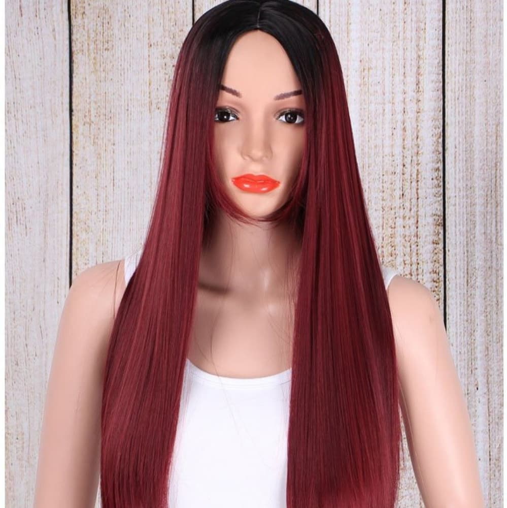 Ombre Red Full Wig - Thumbnail 3