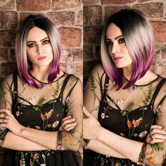 Cute Ombre Purple Wig - Thumbnail 6