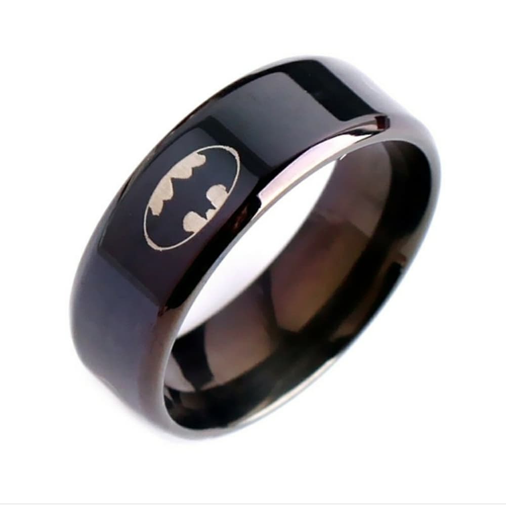 Black Titanium 8MM Stainless Steel Band Ring!! - Thumbnail 4
