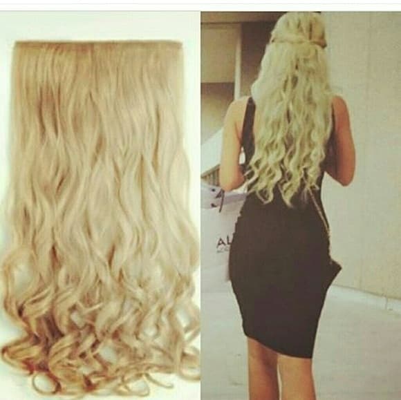 Blonde One Piece Clip In Extension - Thumbnail 6
