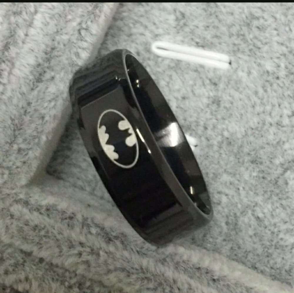 Black Titanium 8MM Stainless Steel Band Ring!! - Thumbnail 2