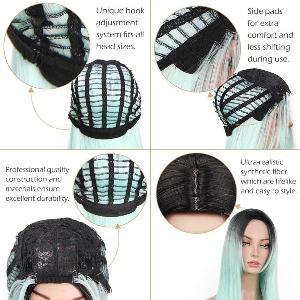 Ombre Mint Green Wig - Thumbnail 3