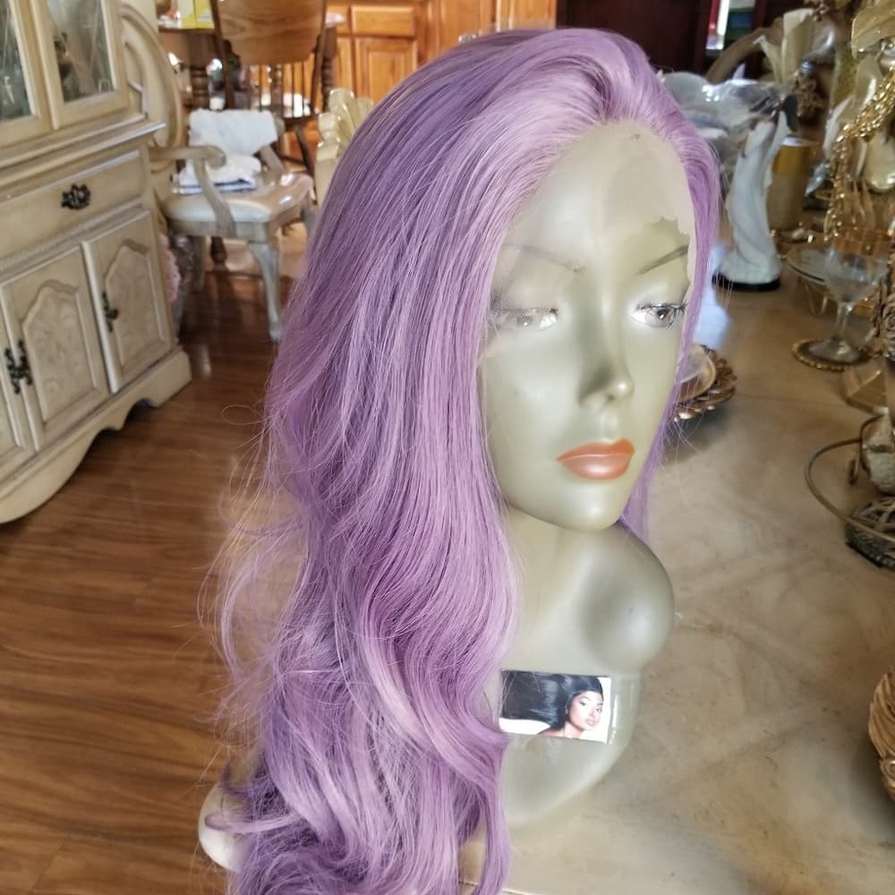 Lilac Purple Beauty Lacefront Wig22-26 inches - Thumbnail 5