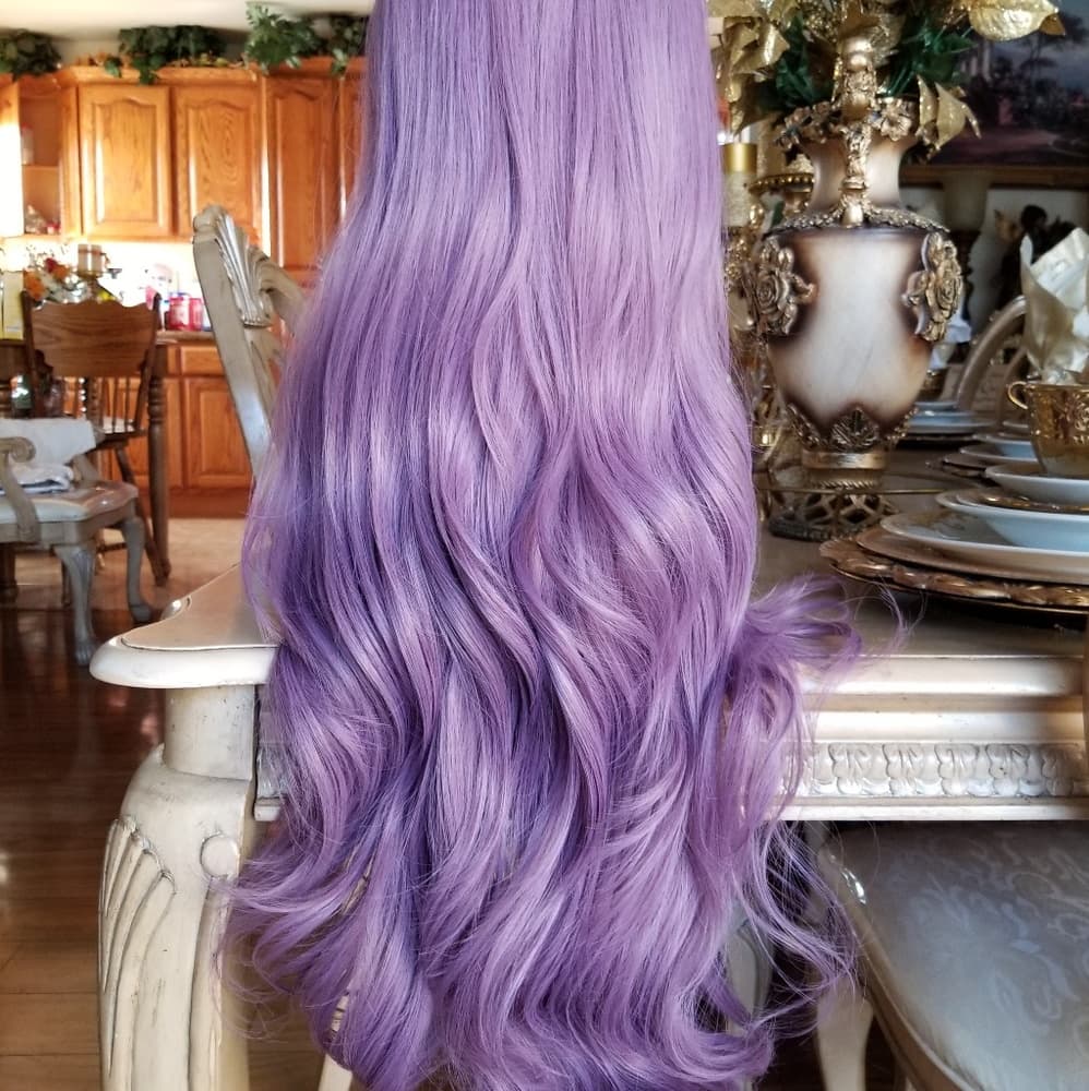 Lilac Purple Beauty Lacefront Wig22-26 inches - Thumbnail 2