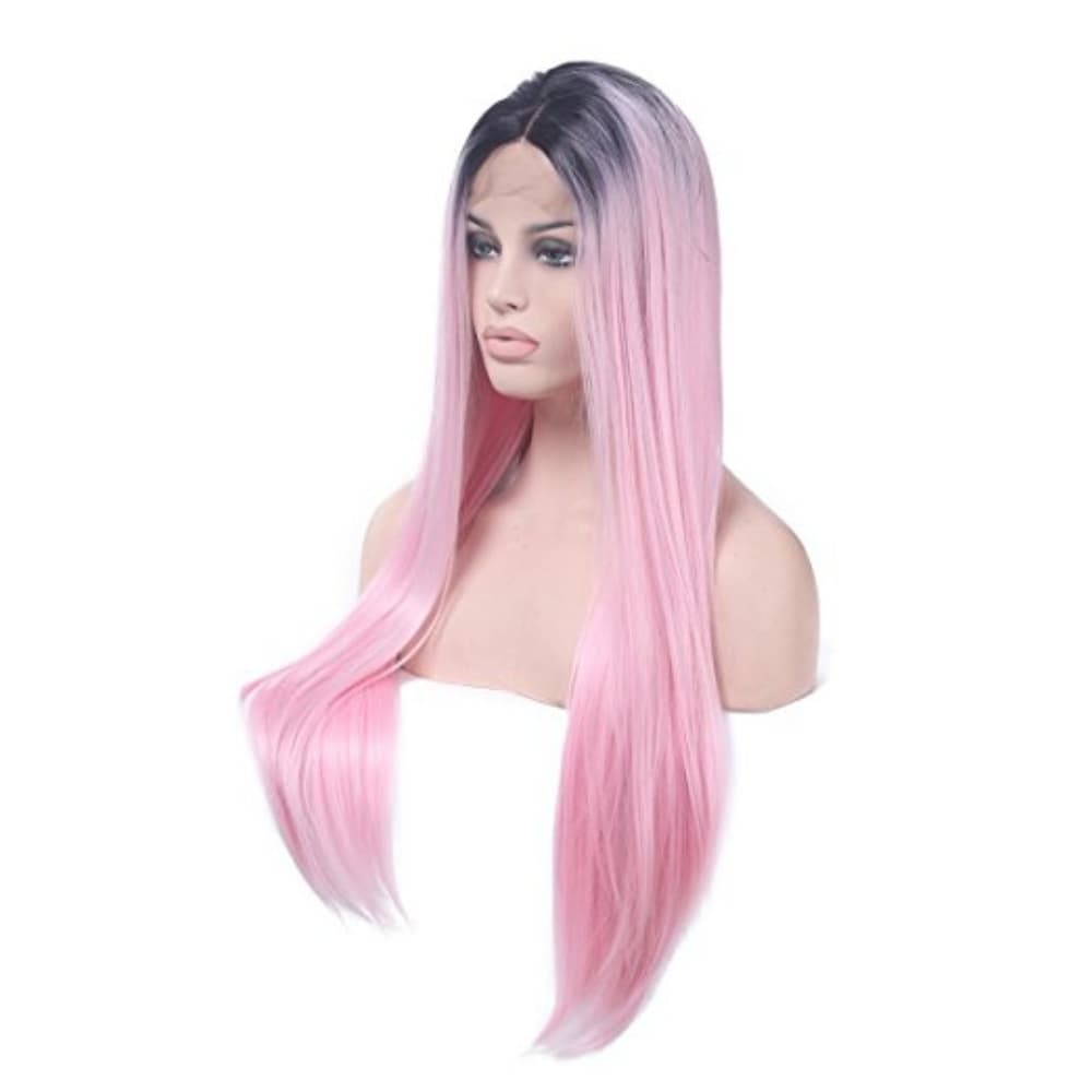 Ombre Pink Beauty Lace Front Wig - Thumbnail 4